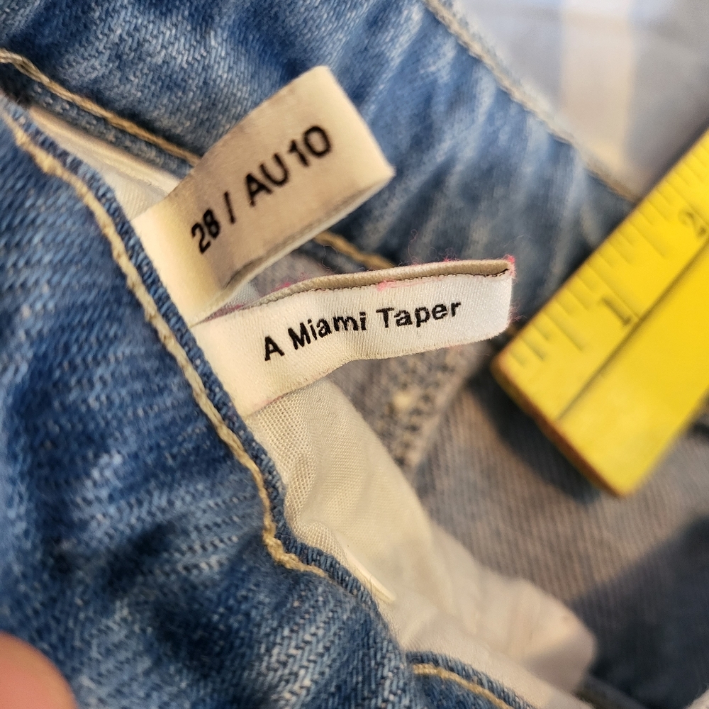 Abrand High Waisted Miami Taper Jean's Size 28/ EU 10 - Picture 7 of 14